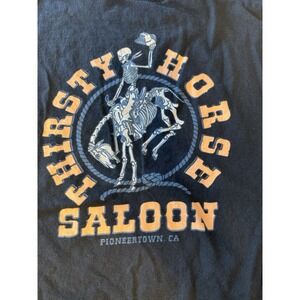 Fresh Vibes Thirsty Horse Saloon Black‎ T Shirt Men's XL
